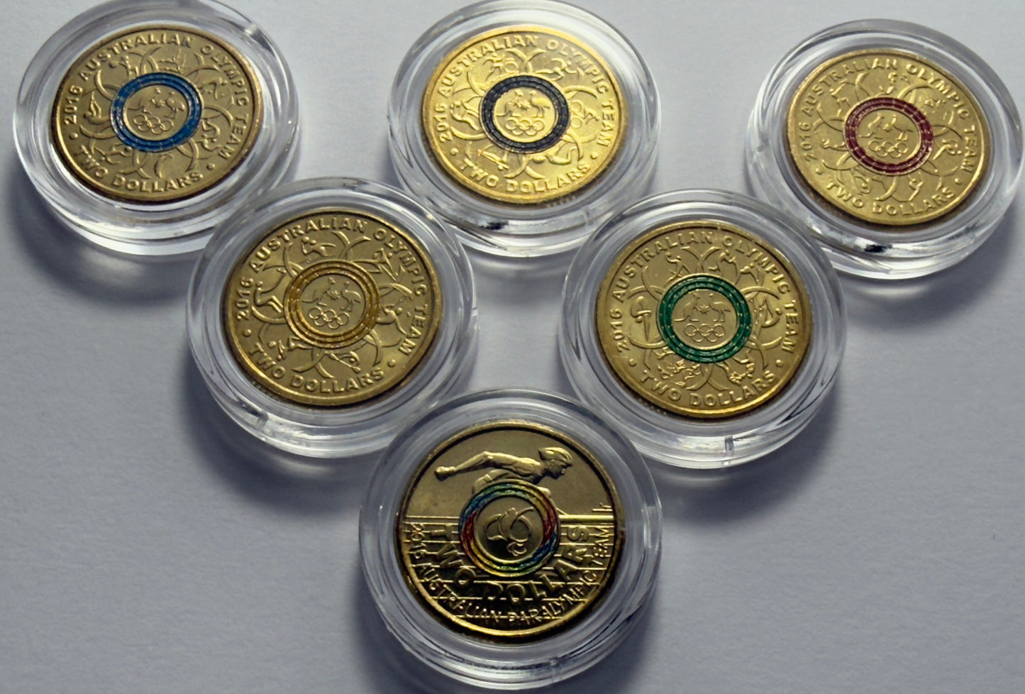 2016 $2 RIO - Olympic Games 6 Coin Set - Uncirculated - in Capsules