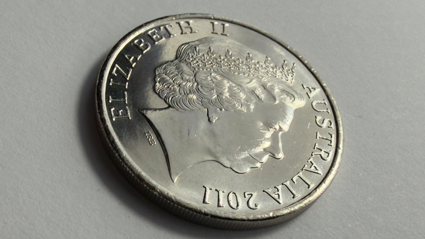 2011 20 Cent Coin - Uncirculated - Year of Volunteers Anniversary - in 2x2