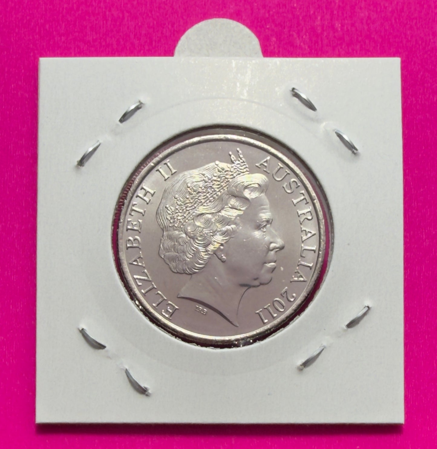 2011 20 Cent Coin - Uncirculated - Year of Volunteers Anniversary - in 2x2