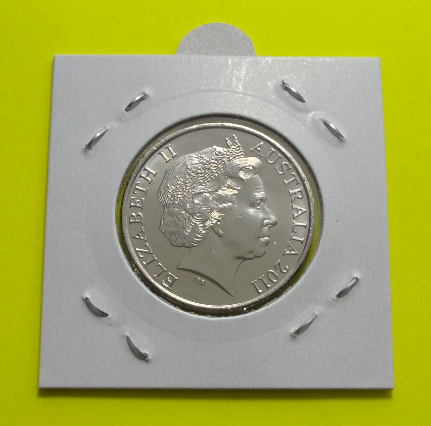 2011 20 Cent Coin - Uncirculated - Year of Volunteers Anniversary - in 2x2