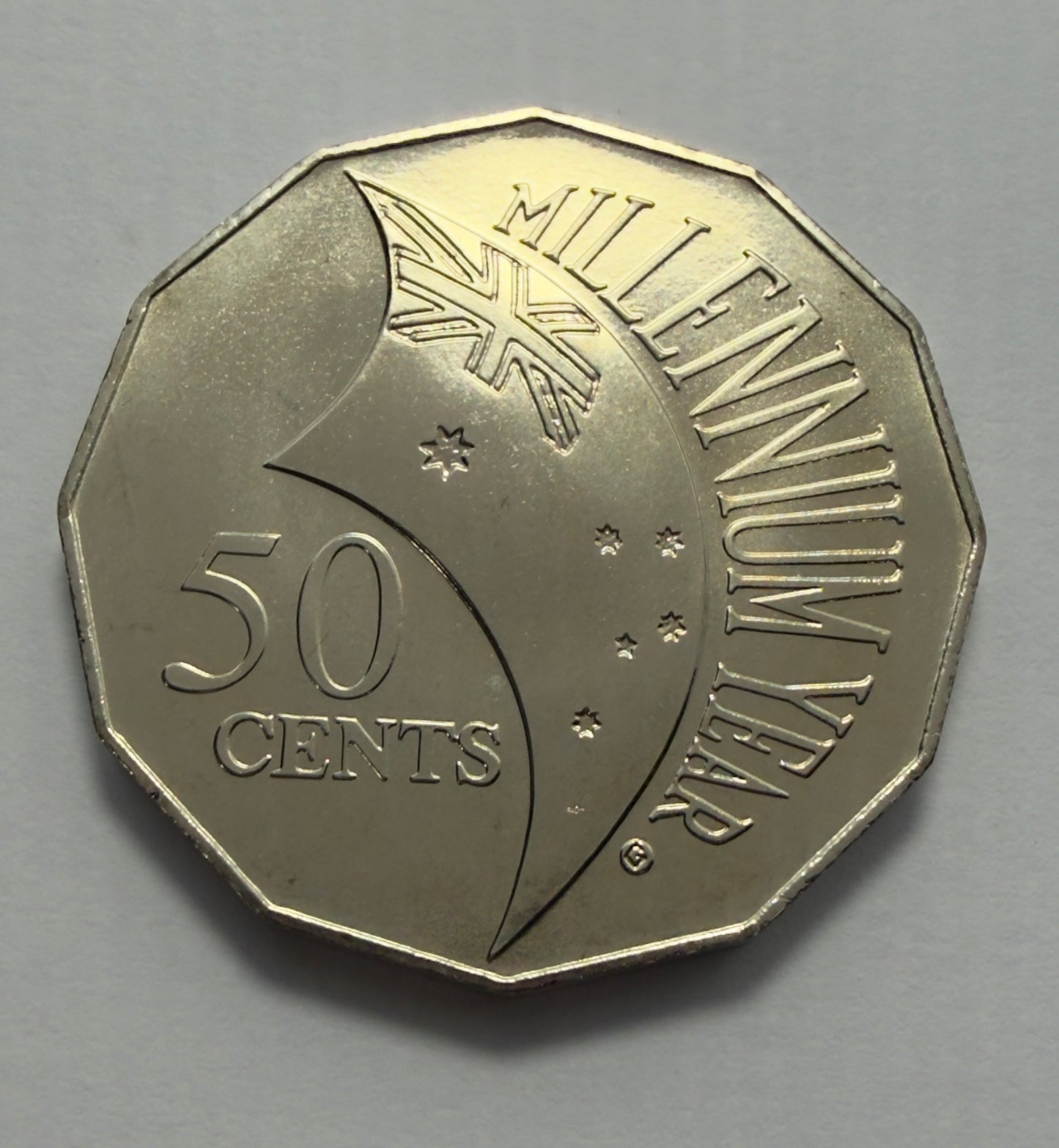 2000 50 Cent Millenium Coin - Choice Uncirculated - Fifty Cent ex mint set - 2x2