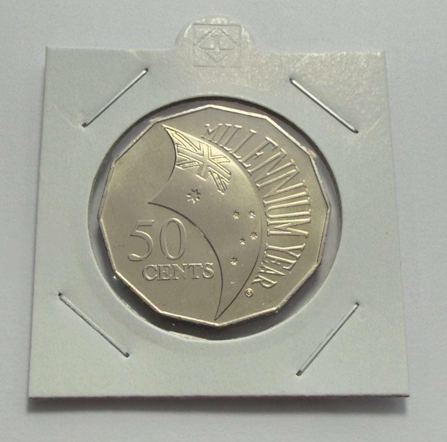 2000 50 Cent Millenium Coin - Choice Uncirculated - Fifty Cent ex mint set - 2x2