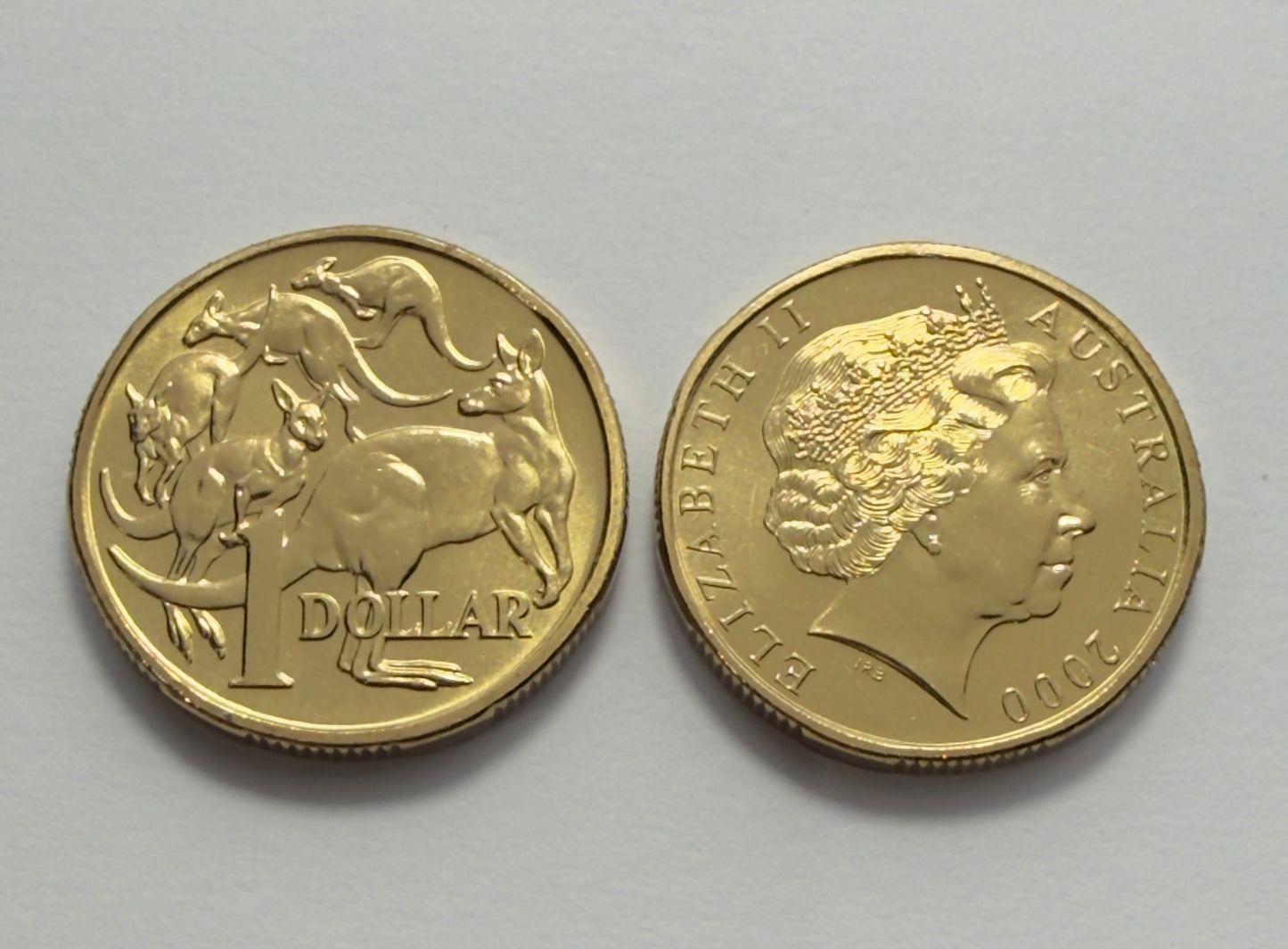 2000 $1 - Mob Of Roos Coin - Choice Uncirculated - ex mint set coin - 2x2