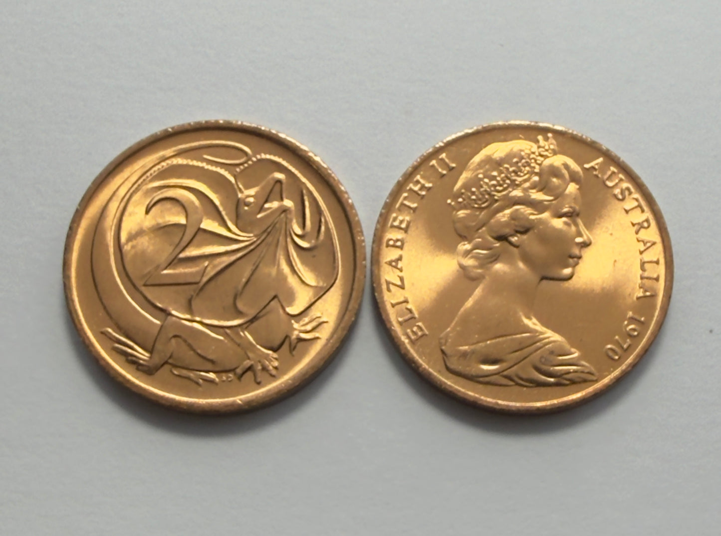 1970 2 Cent Coin - Uncirculated - Two Cent- 2c - comes in 2x2