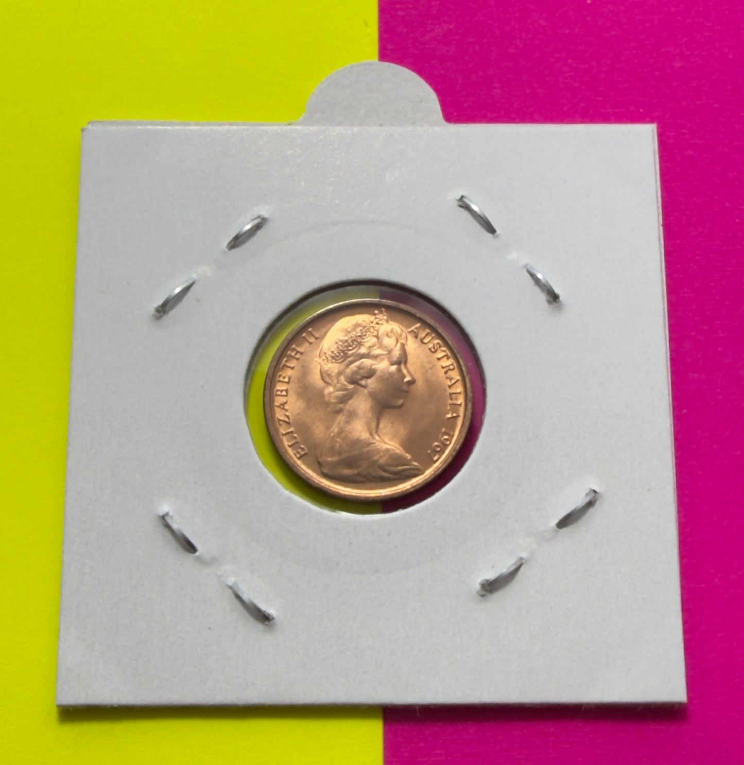 1967 1 Cent Coin - Uncirculated - Ex RAM Roll 1c -One Cent - comes in 2x2
