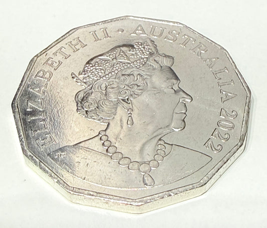 2022 50 Cent Coin - Uncirculated - Coat of Arms - comes in 2x2