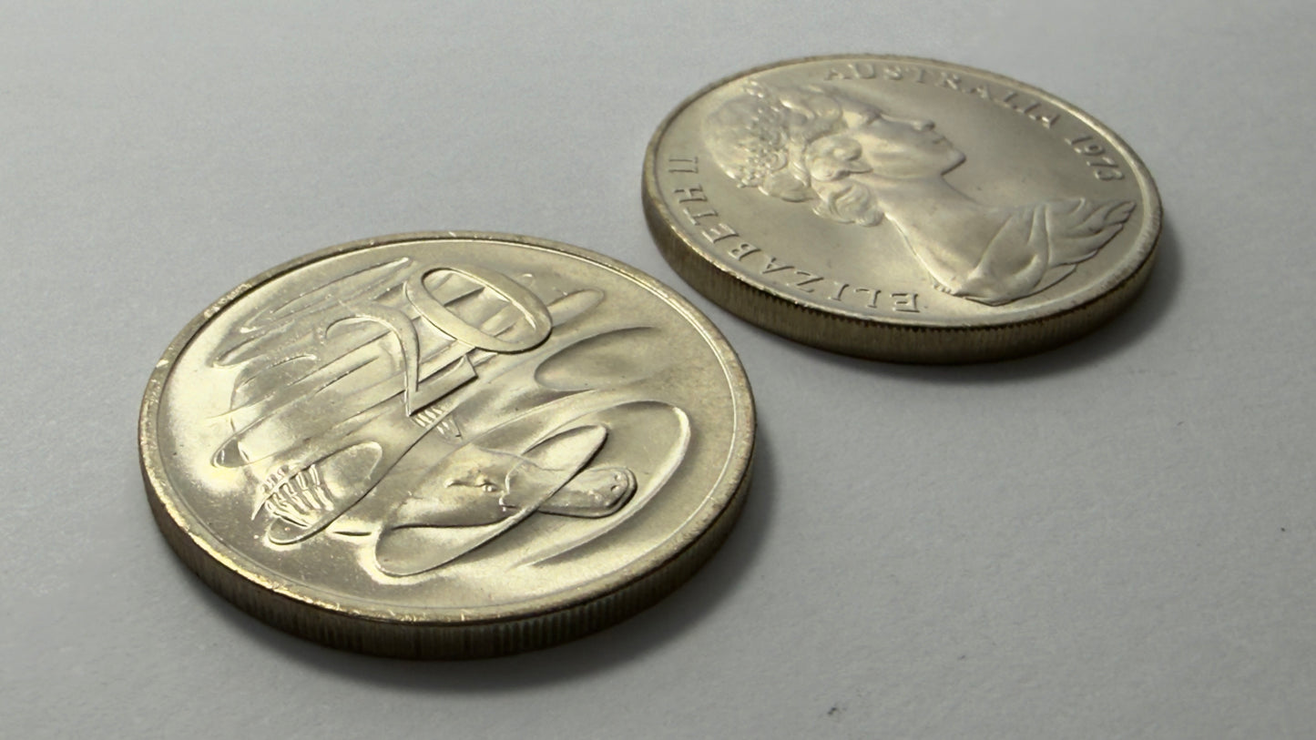 1973 20 Cent Coin - Uncirculated - Twenty Cent - 20c - comes in 2x2
