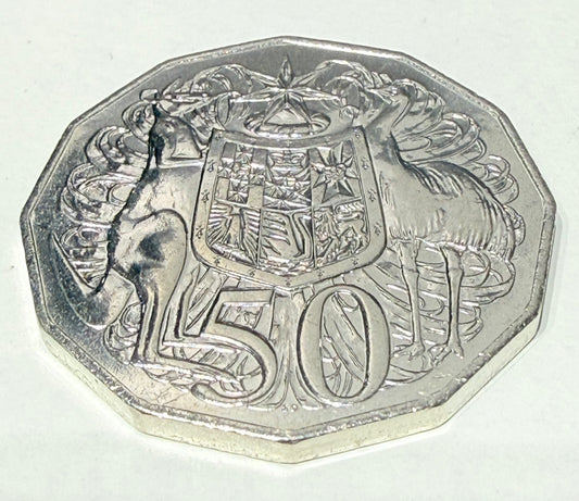 2022 50 Cent Coin - Uncirculated - Coat of Arms - comes in 2x2