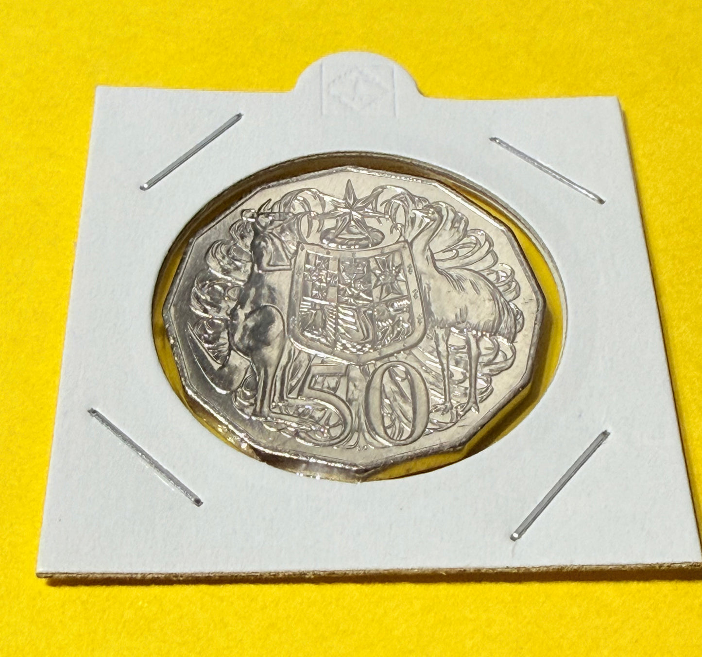 2022 50 Cent Coin - Uncirculated - Coat of Arms - comes in 2x2