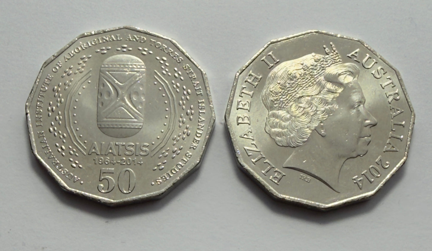 2014 AIATSIS 50 Cent Coin - Uncirculated - Fifty Cent Coin - comes in 2x2