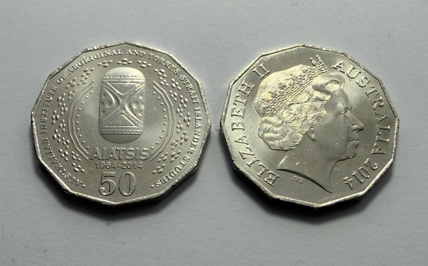2014 AIATSIS 50 Cent Coin - Uncirculated - Fifty Cent Coin - comes in 2x2