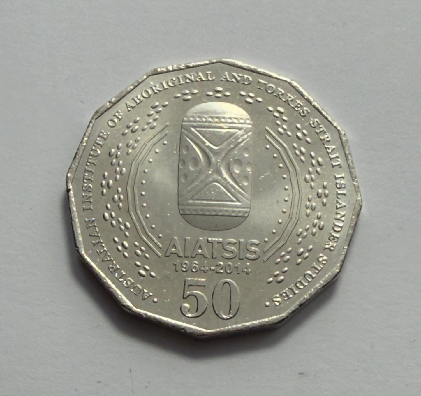 2014 AIATSIS 50 Cent Coin - Uncirculated - Fifty Cent Coin - comes in 2x2