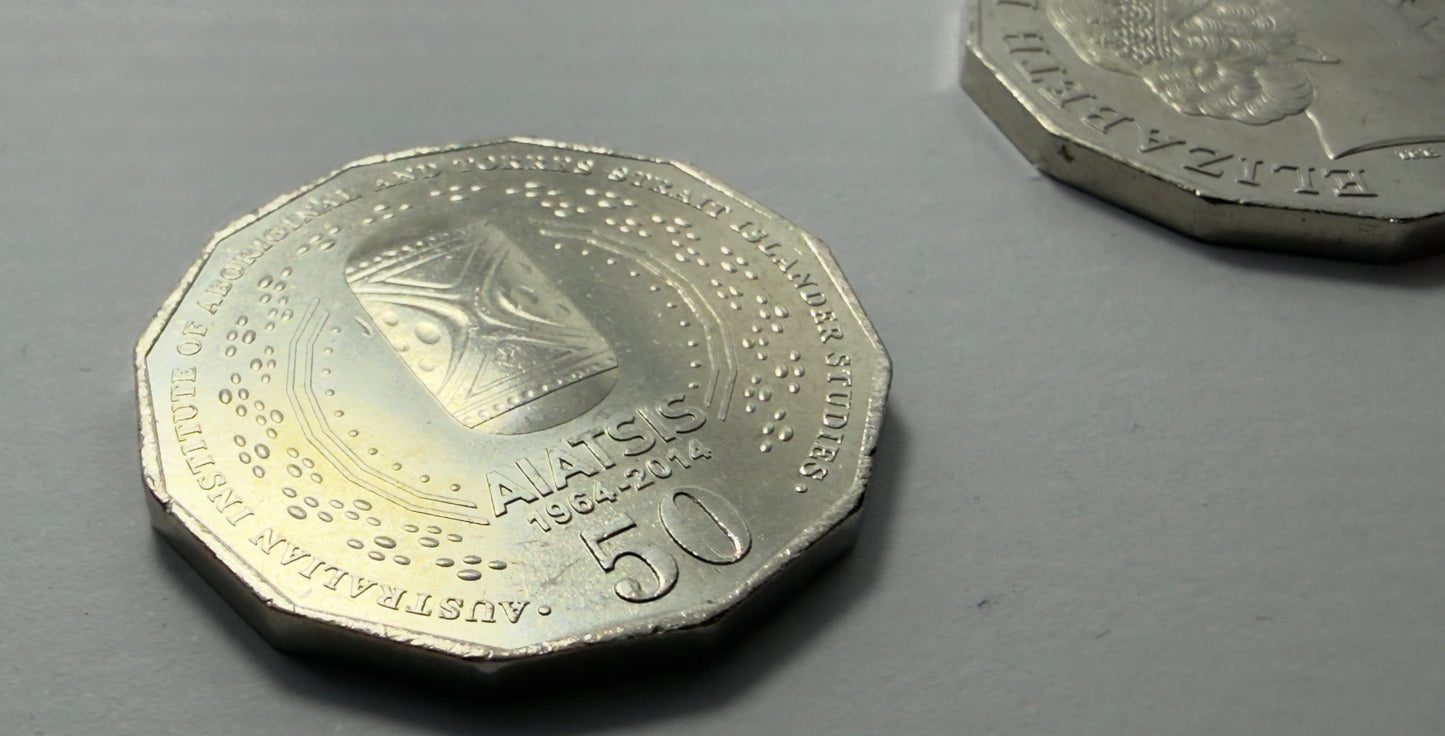 2014 AIATSIS 50 Cent Coin - Uncirculated - Fifty Cent Coin - comes in 2x2