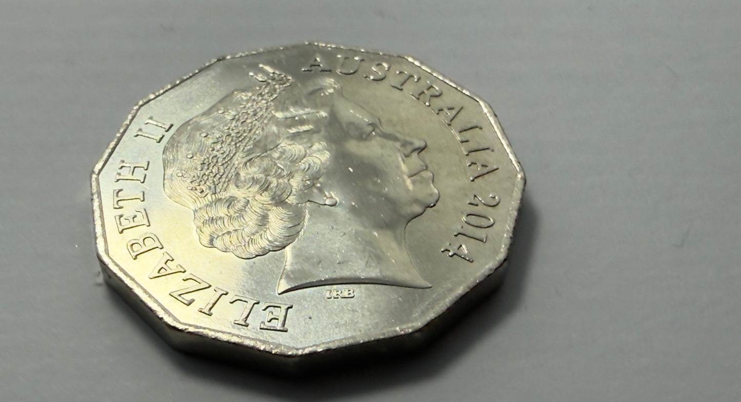 2014 AIATSIS 50 Cent Coin - Uncirculated - Fifty Cent Coin - comes in 2x2