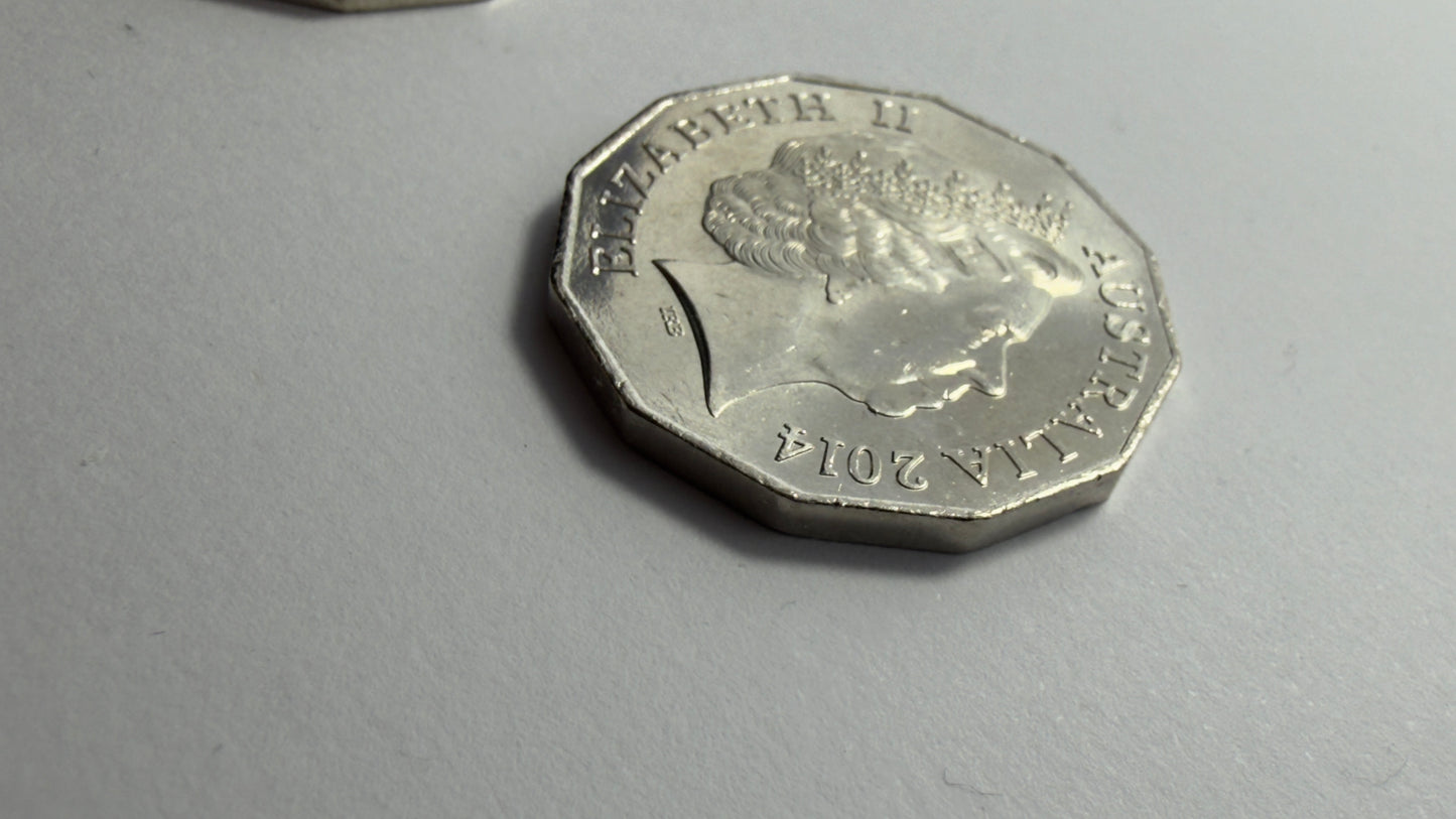 2014 AIATSIS 50 Cent Coin - Uncirculated - Fifty Cent Coin - comes in 2x2