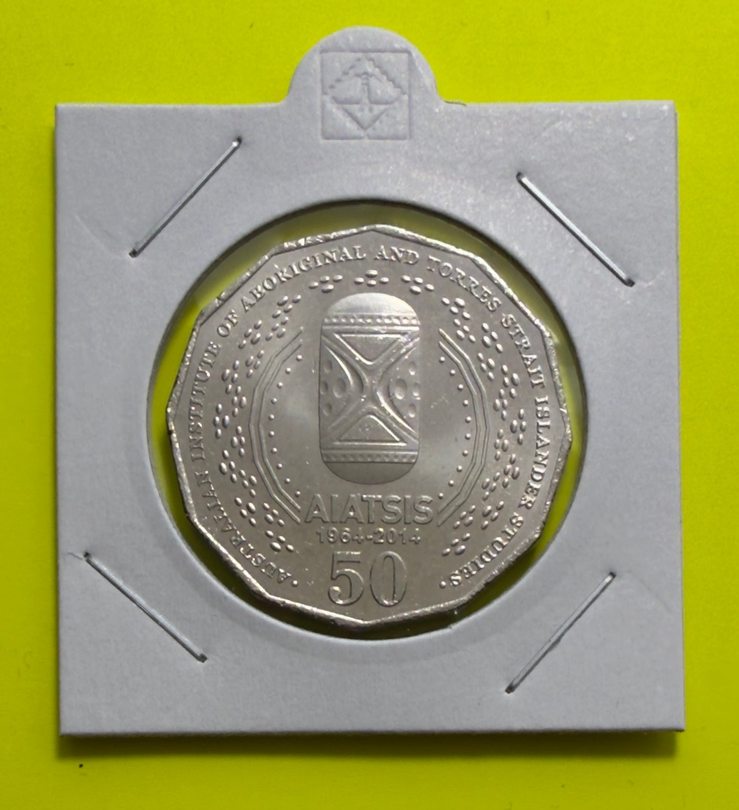 2014 AIATSIS 50 Cent Coin - Uncirculated - Fifty Cent Coin - comes in 2x2