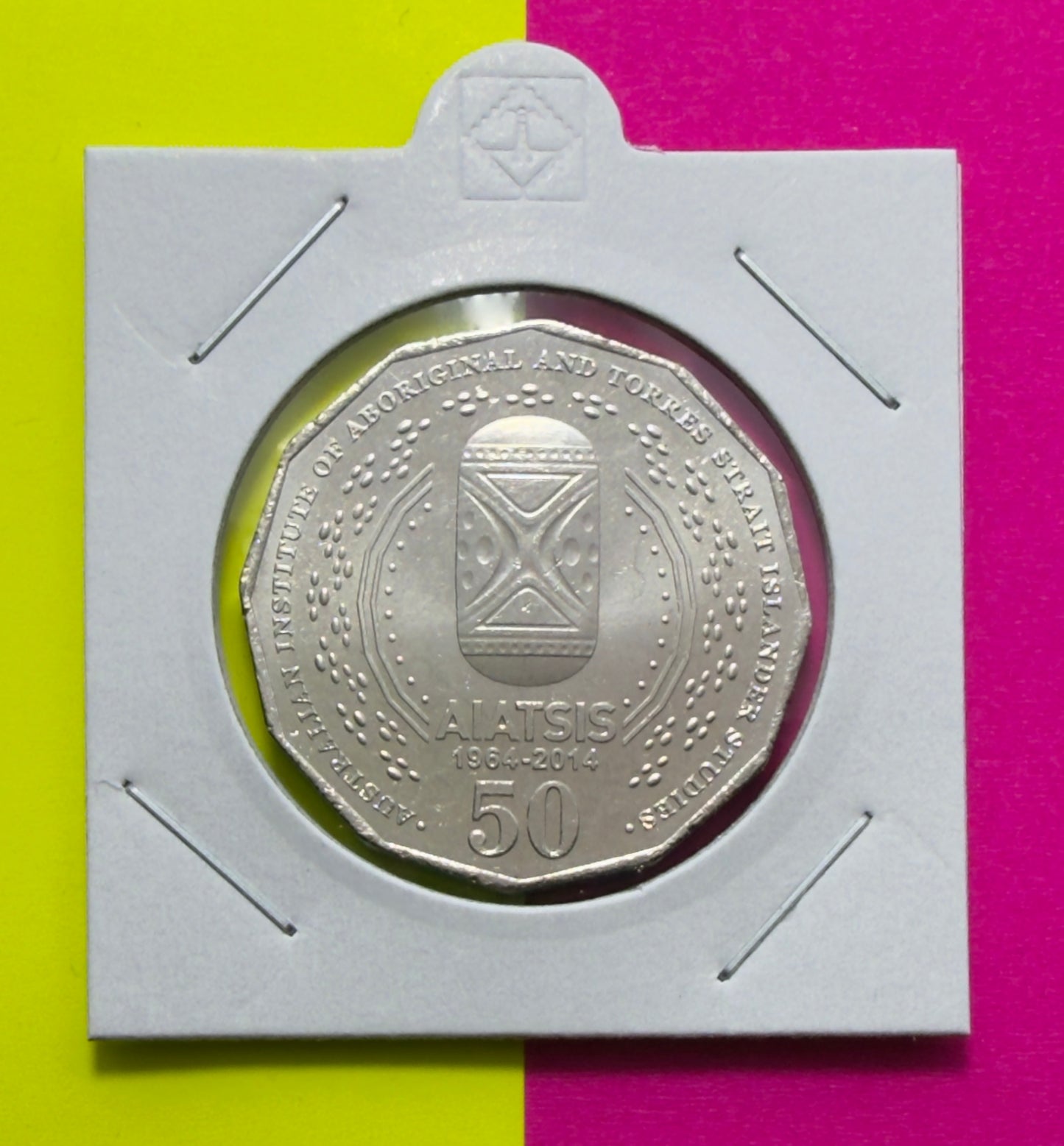 2014 AIATSIS 50 Cent Coin - Uncirculated - Fifty Cent Coin - comes in 2x2