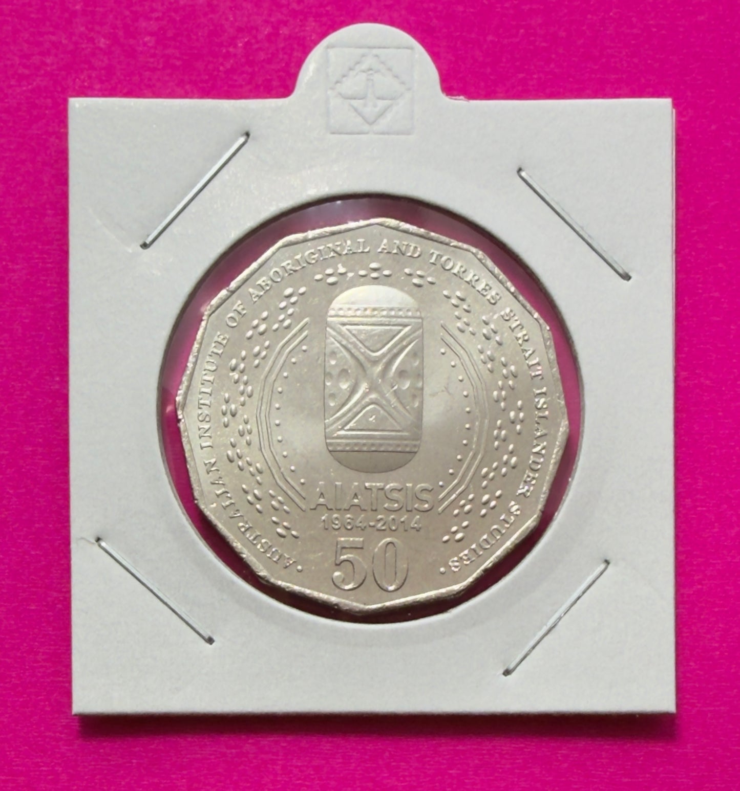 2014 AIATSIS 50 Cent Coin - Uncirculated - Fifty Cent Coin - comes in 2x2