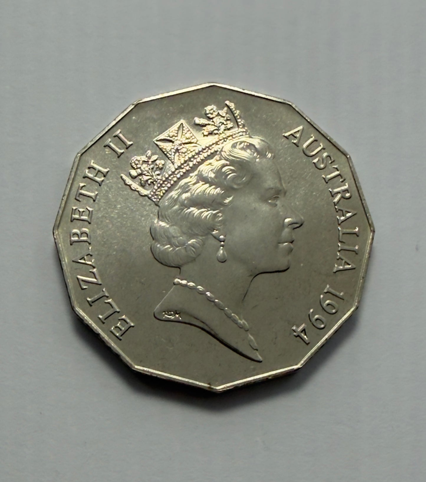 1994 50 Cent Coin - International Year Of Family - Wide Date - Choice UNC - 2x2