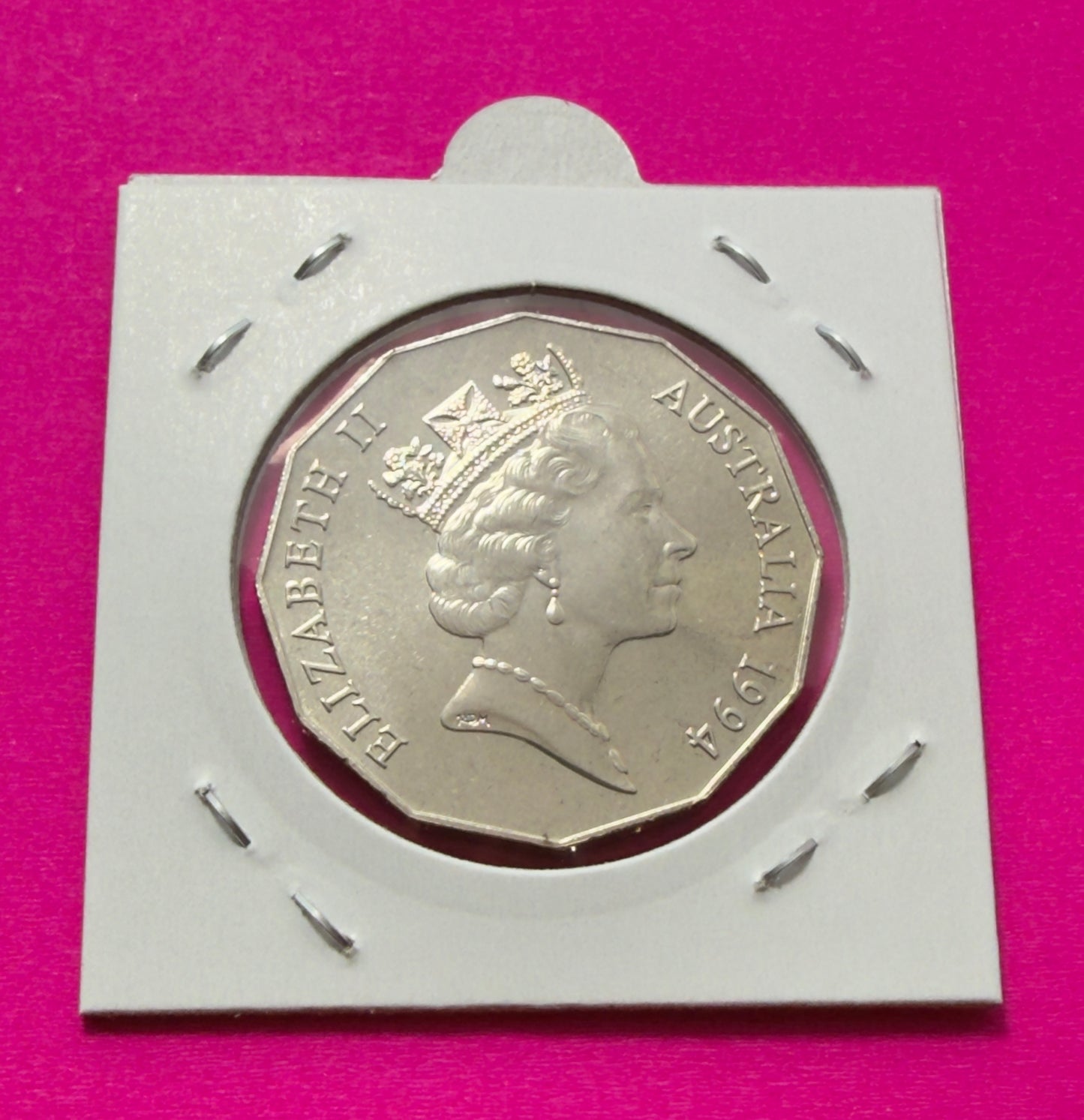 1994 50 Cent Coin - International Year Of Family - Wide Date - Choice UNC - 2x2
