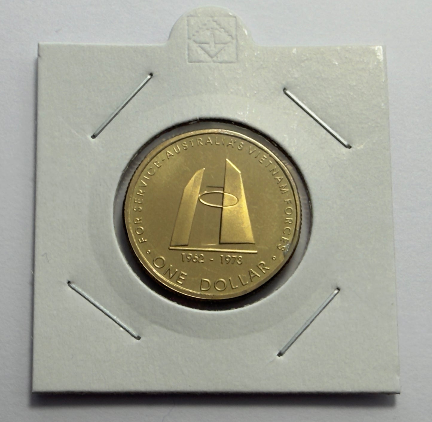 2003 $1 Coin - Uncirculated - For Service Australia's Vietnam Forces - in 2x2