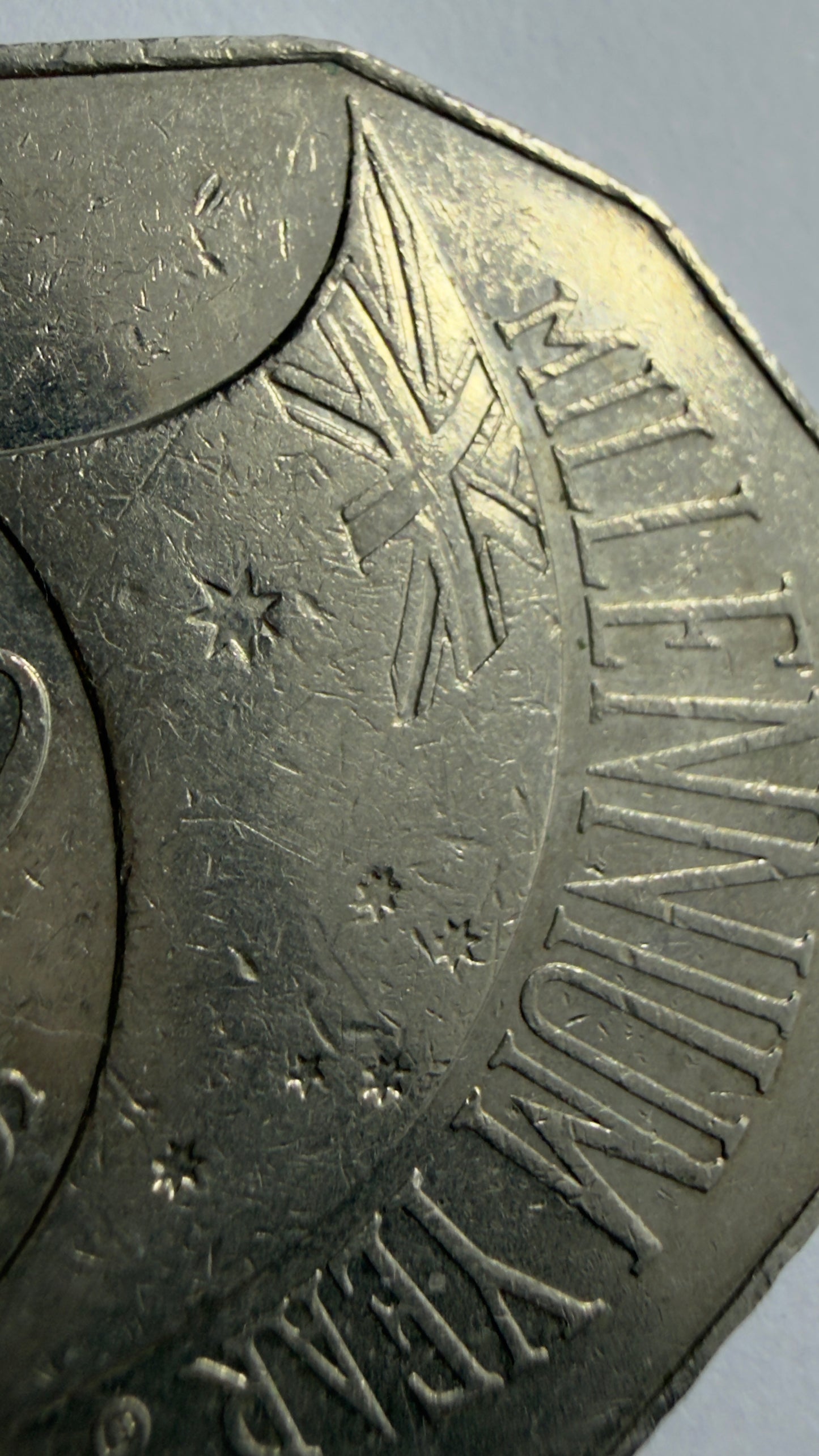 2000 50 Cent Coin - INCUSED Millennium Year - comes in 2x2 - #1