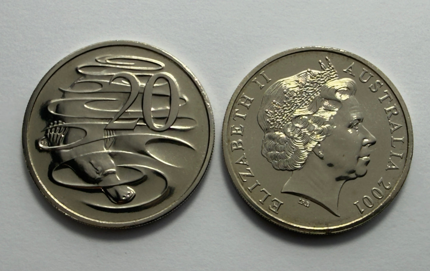 2001 20 Cent Coin - Platypus - Choice Uncirculated - ex mint set - comes in 2x2