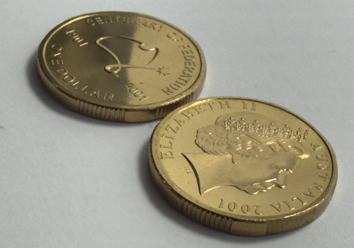 2001 $1 Centenary of Federation Coin - Choice Uncirculated - ex mint set -in 2x2