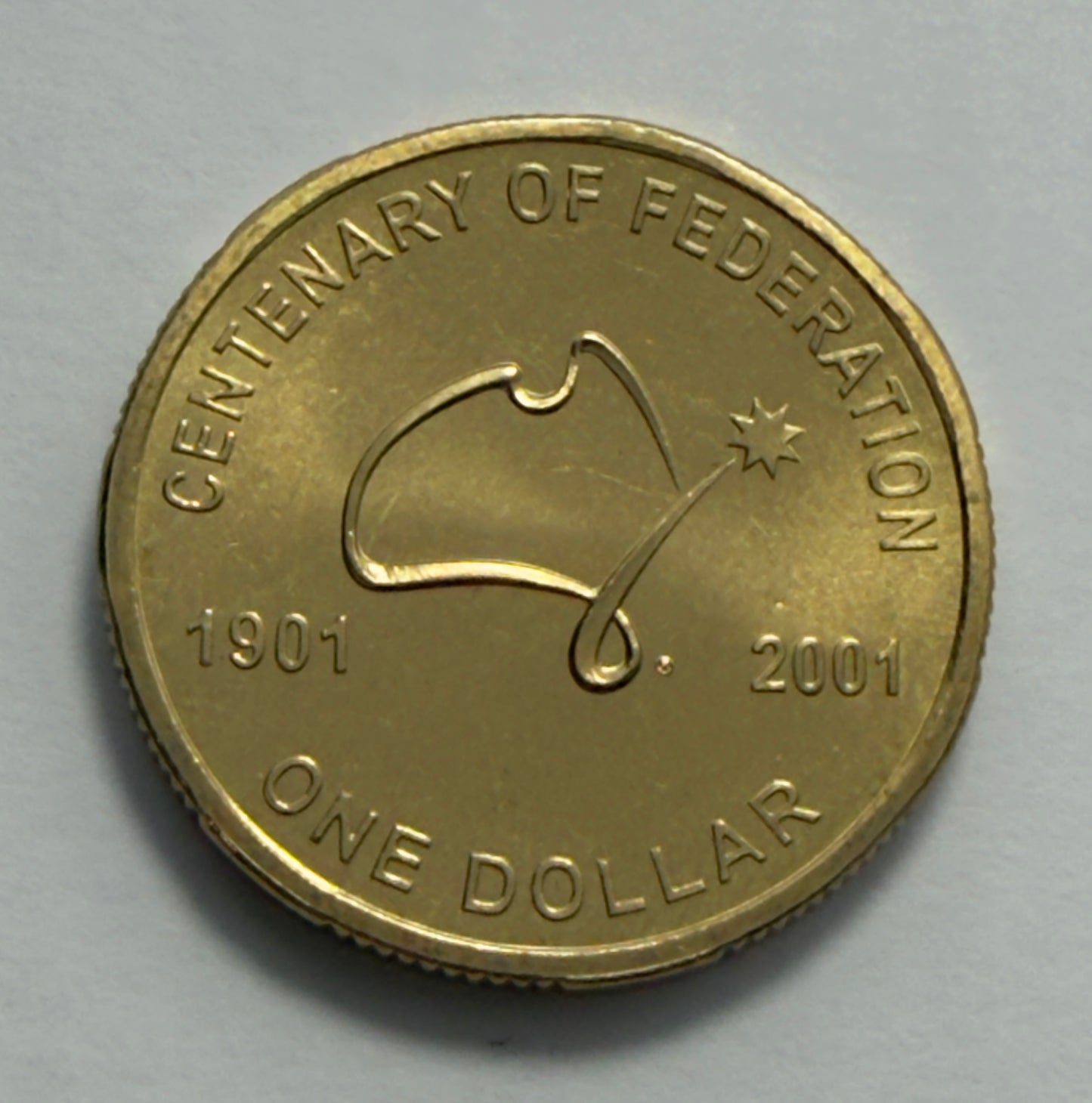 2001 $1 Centenary of Federation Coin - Choice Uncirculated - ex mint set -in 2x2