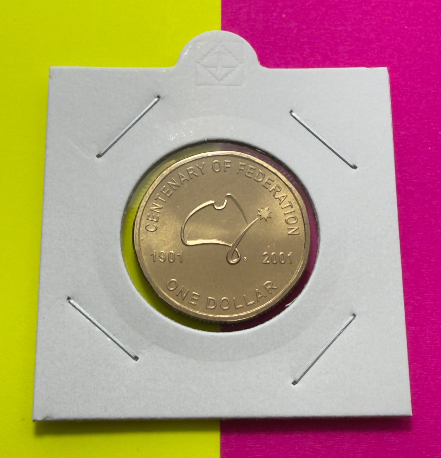 2001 $1 Centenary of Federation Coin - Choice Uncirculated - ex mint set -in 2x2