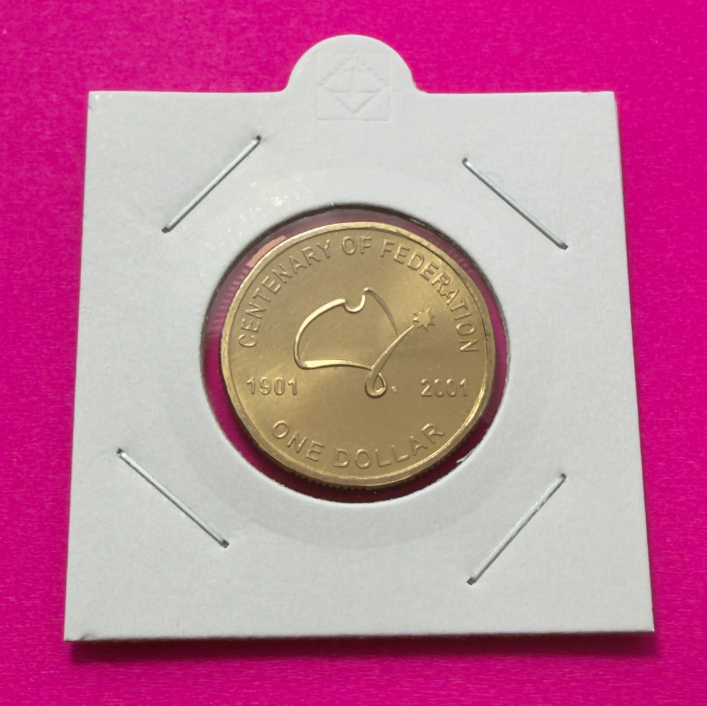 2001 $1 Centenary of Federation Coin - Choice Uncirculated - ex mint set -in 2x2