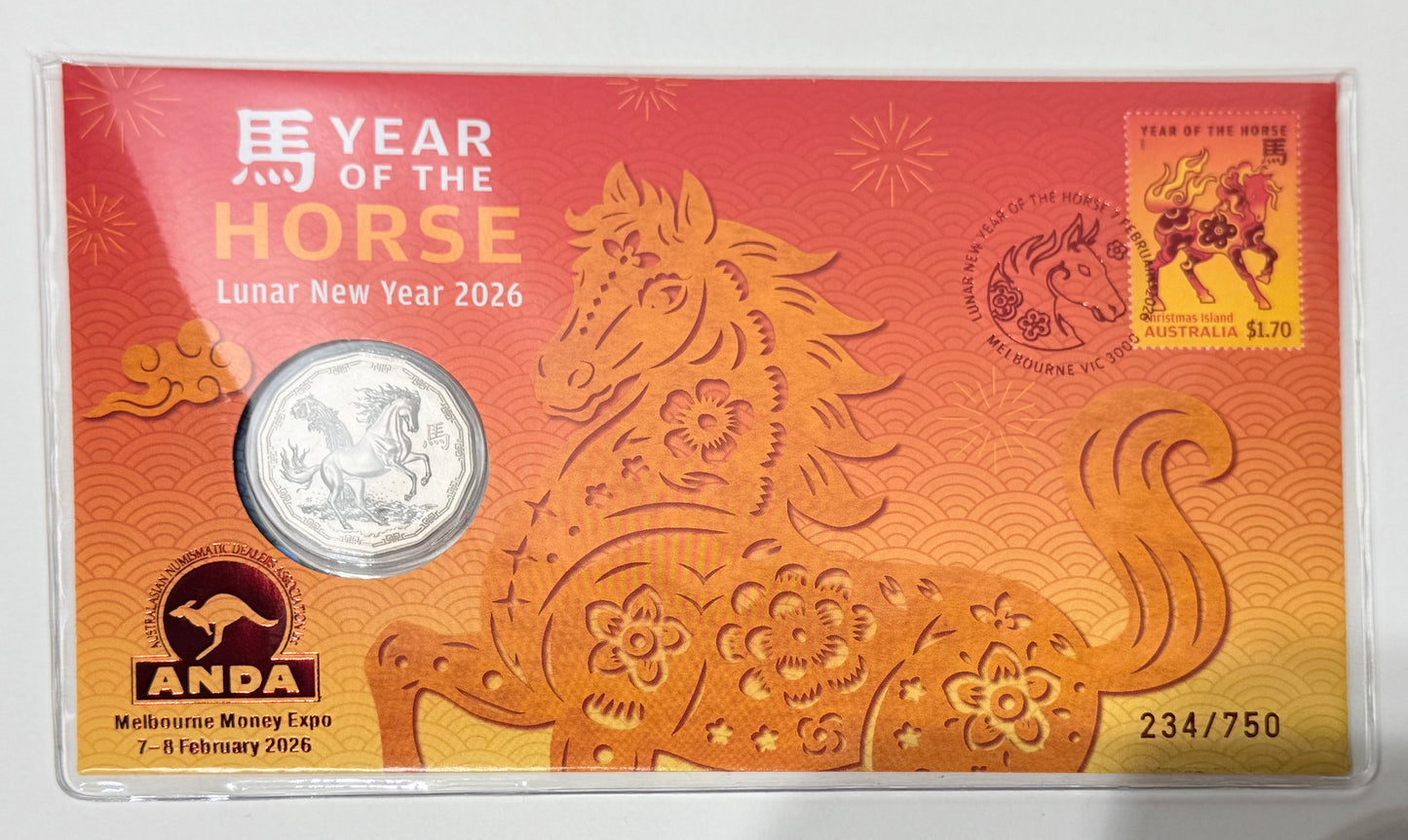 2026 50 Cent Year of the Horse Melbourne ANDA PNC