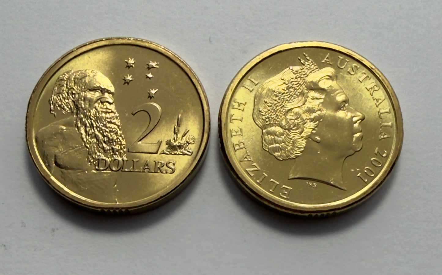 2001 $2 Elder Coin - Choice Uncirculated - ex mint set coin - comes in 2x2