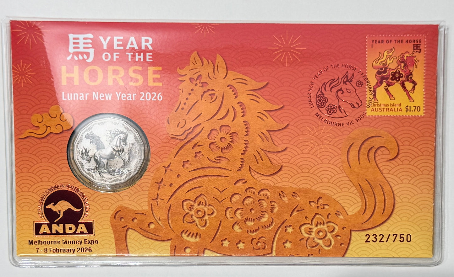 2026 50 Cent Year of the Horse Melbourne ANDA PNC