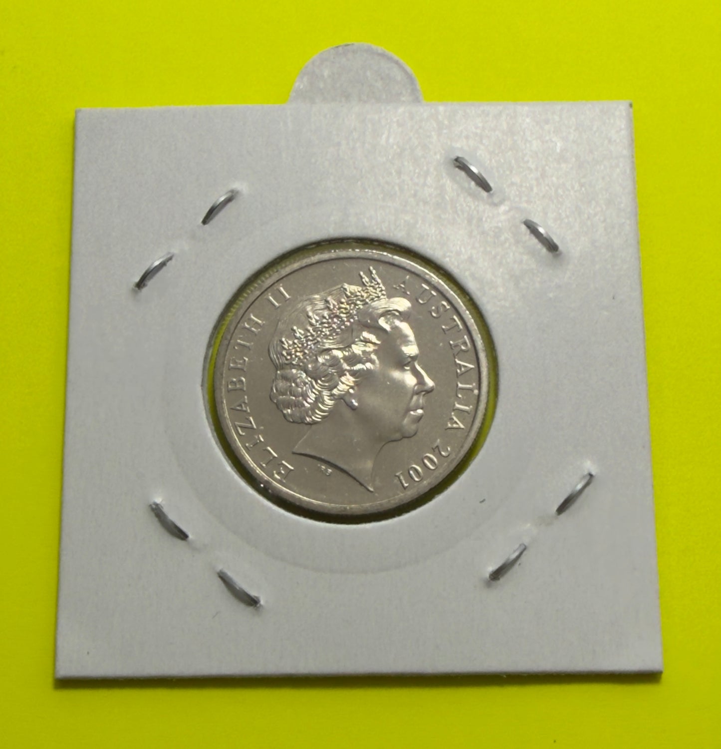 2001 10 Cent Coin - Choice Uncirculated - ex mint set coin - comes in 2x2