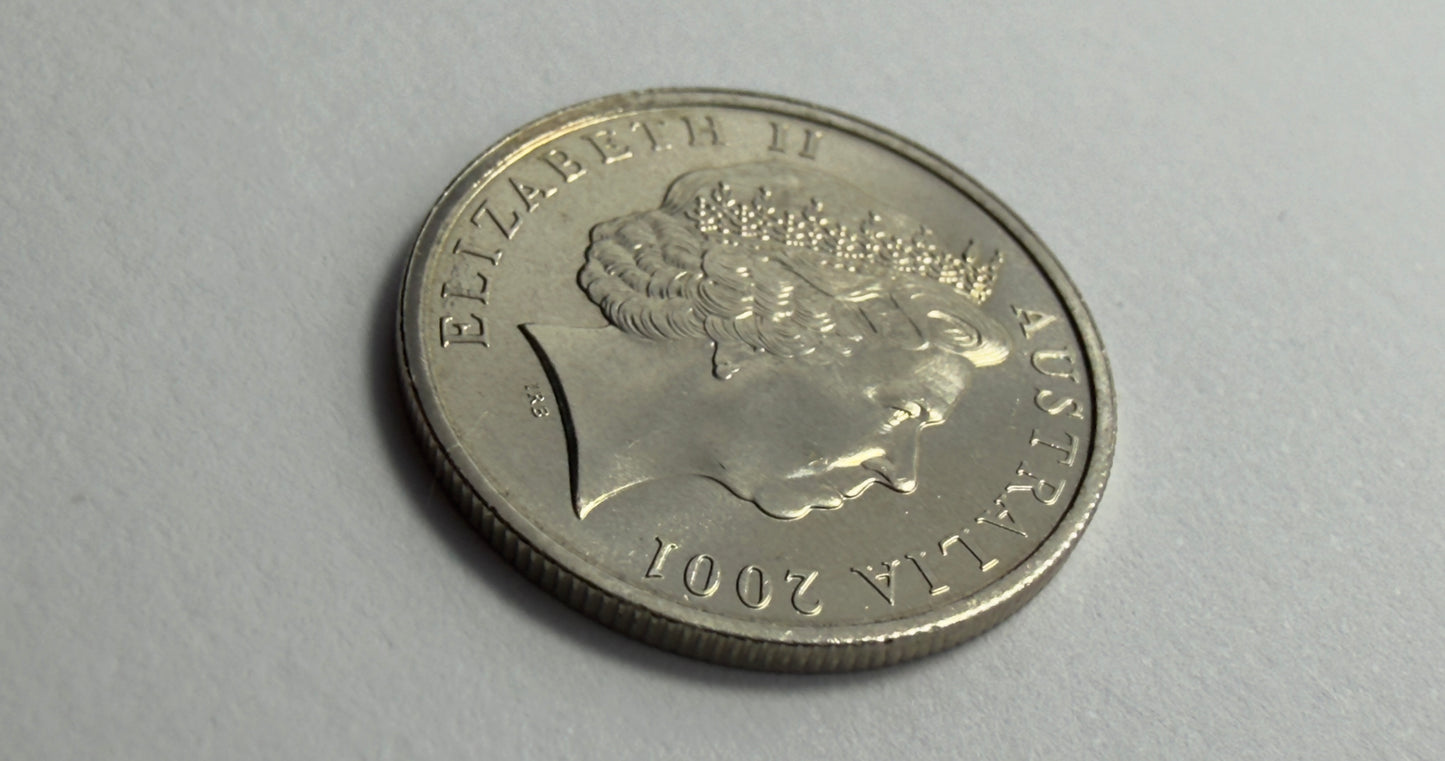 2001 5 Cent Coin - Choice Uncirculated - ex mint set coin - comes in 2x2