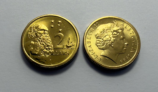 1999 $2 Elder Coin - Choice Uncirculated - ex mint set coin - comes in 2x2