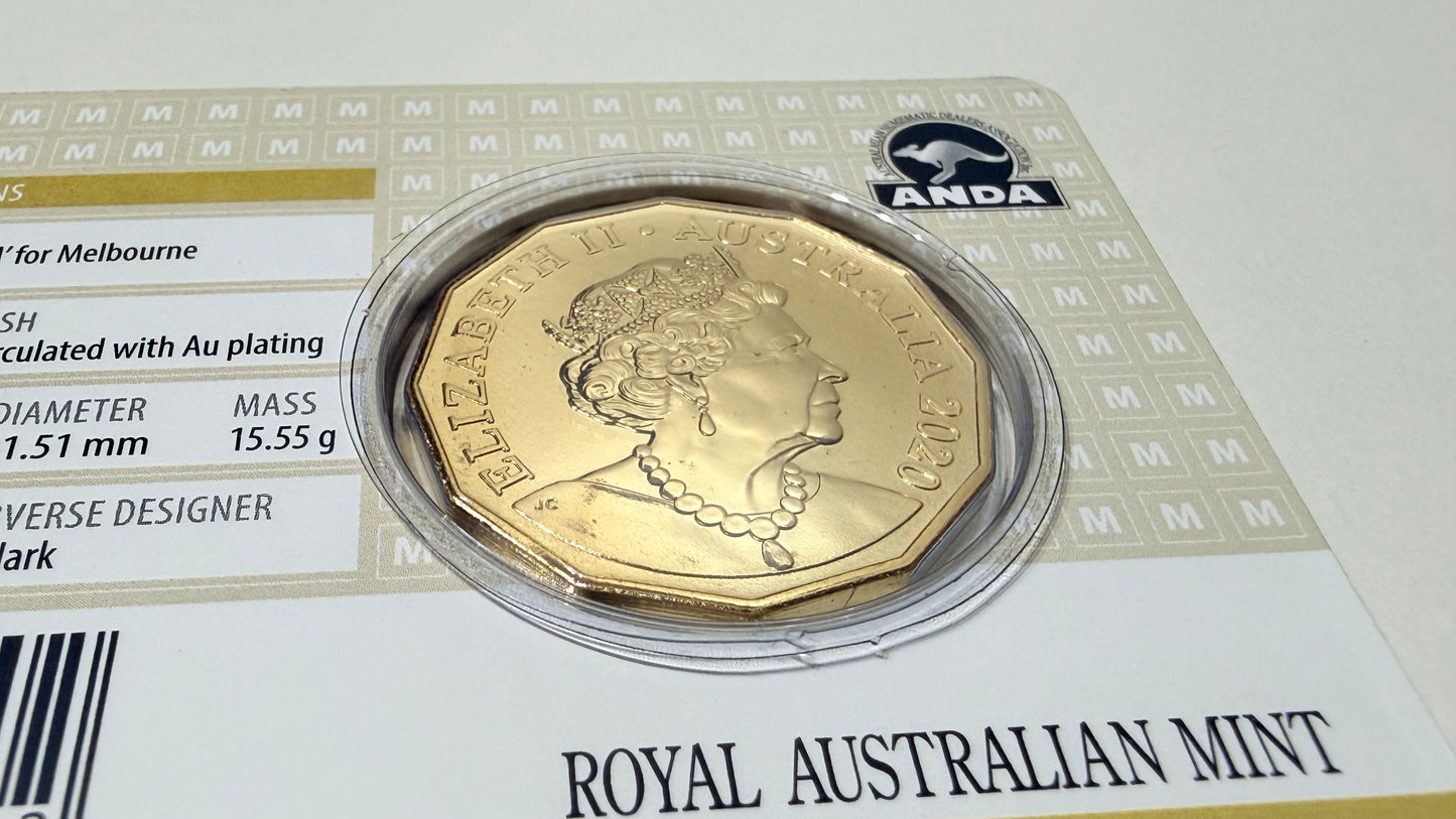2020 50 Cent - ANDA Gold Plated M Privymark - Fifty Cent - ONLY 2020 Made