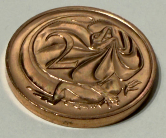 1990 2 Cent Coin - Choice Uncirculated - Mint Set ONLY coin - comes in 2x2