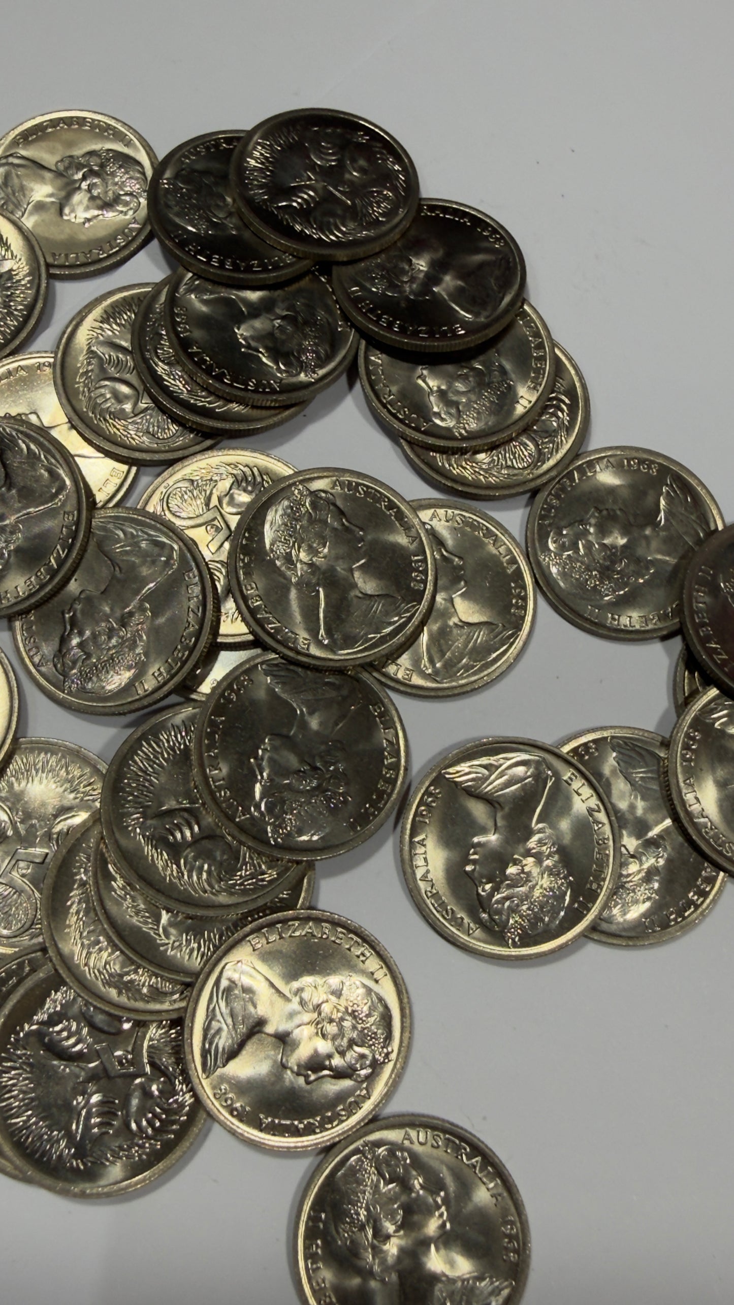1968 5 Cent Coin - Uncirculated - Five Cent 5c - ex RAM Roll - comes in 2x2