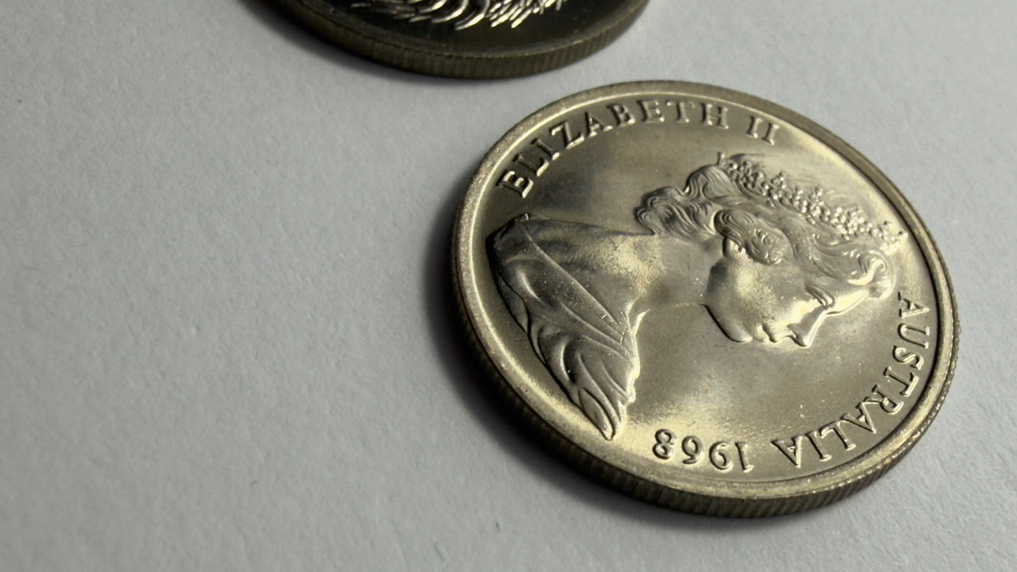 1968 5 Cent Coin - Uncirculated - Five Cent 5c - ex RAM Roll - comes in 2x2