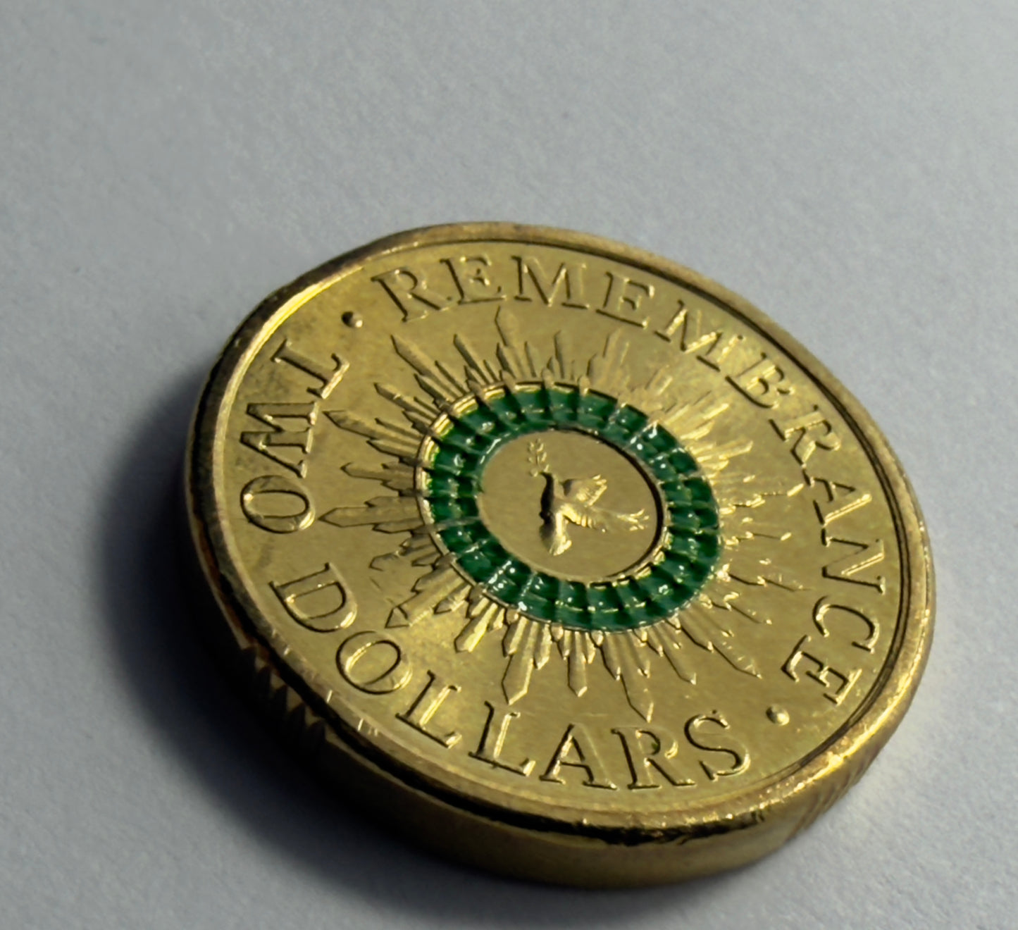 2014 $2 Green Dove Coin - Uncirculated - Two Dollar UNC - comes in 2x2