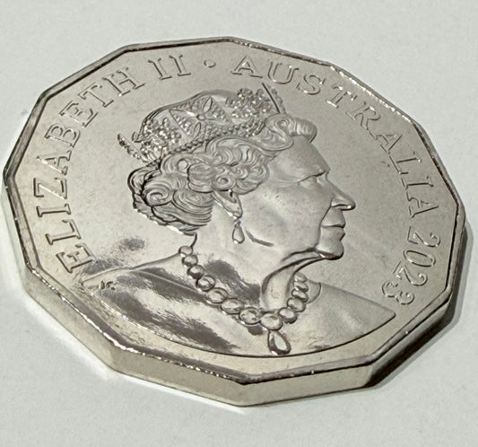 2023 50 Cent Coin - Choice Uncirculated - ex mint set coin Fifty Cent - in 2x2