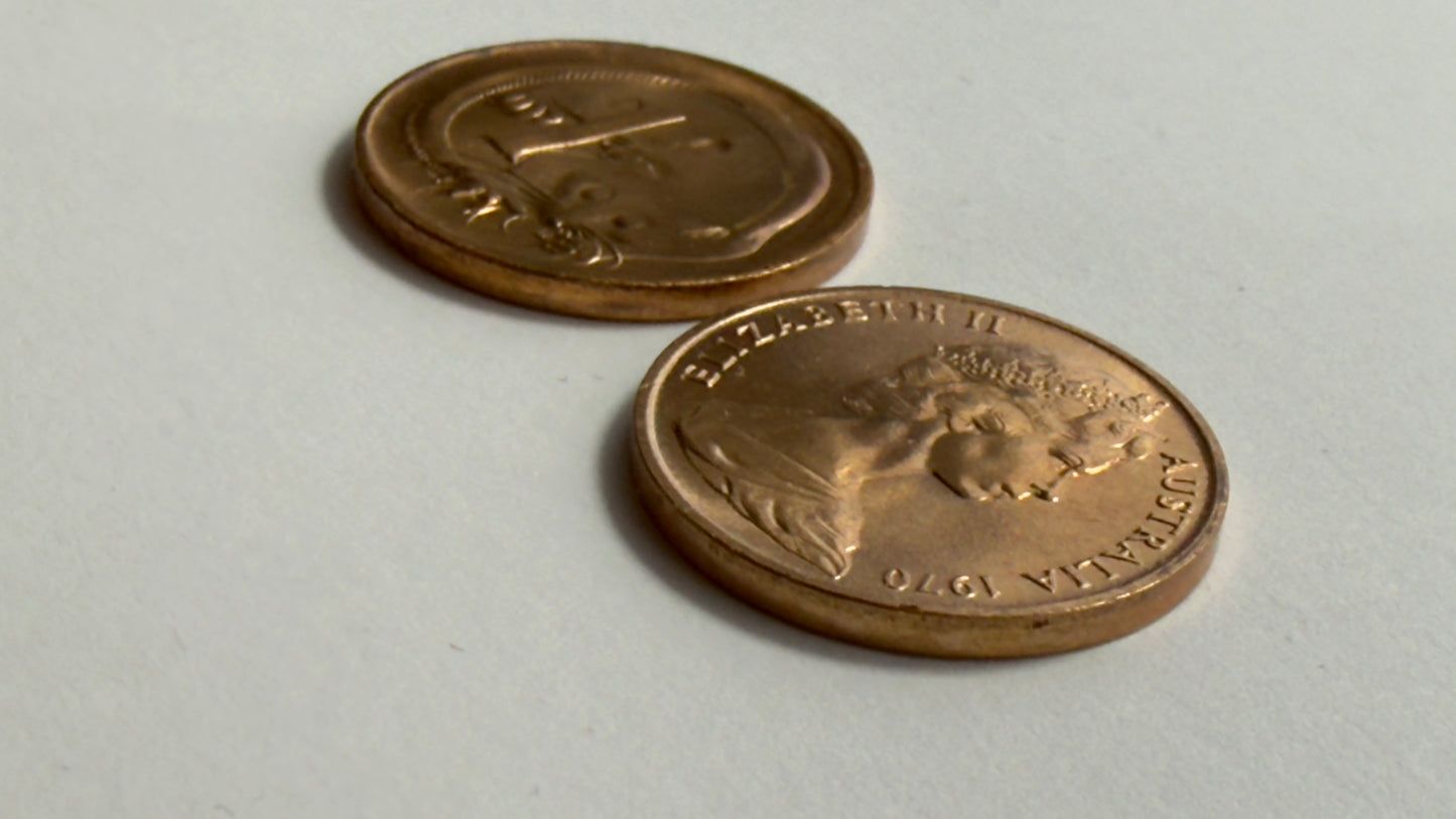 1970 1 Cent Coin - Uncirculated - One Cent Coin - 1c - comes in 2x2