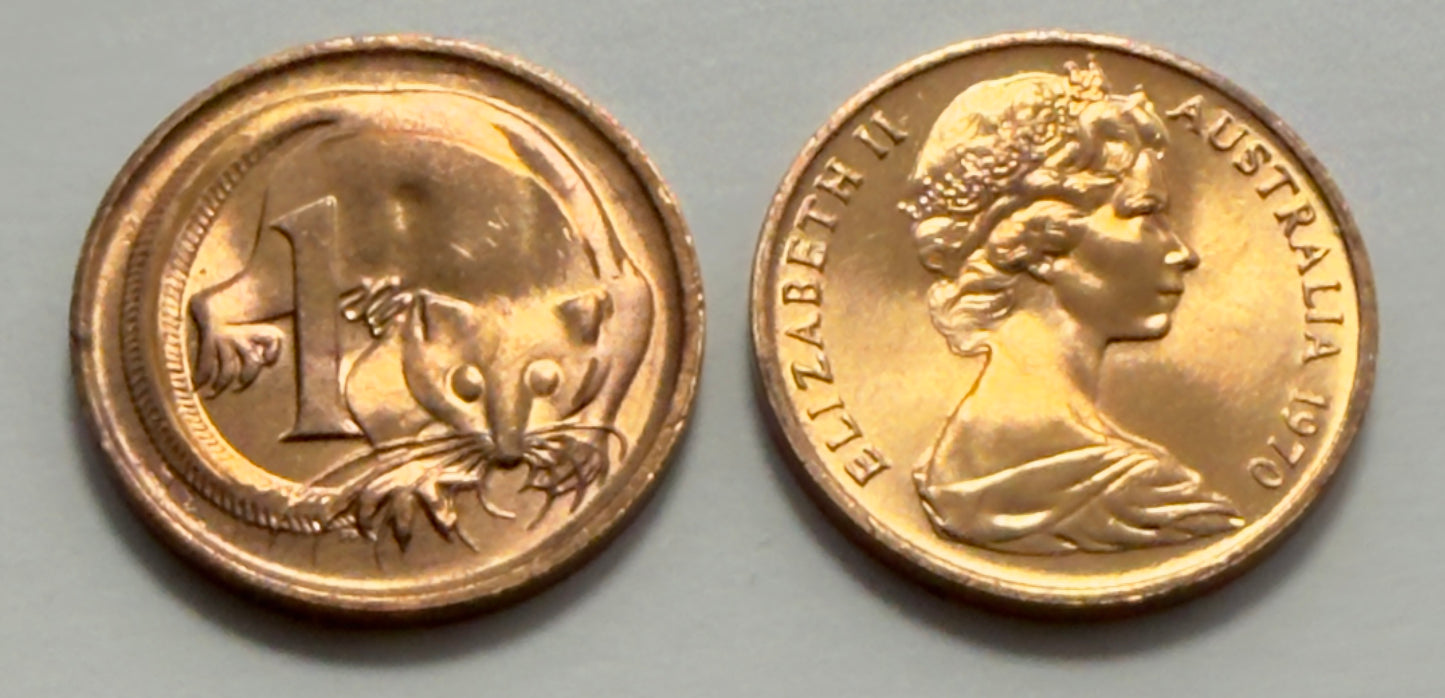 1970 1 Cent Coin - Uncirculated - One Cent Coin - 1c - comes in 2x2