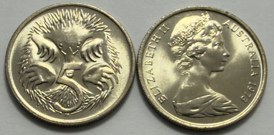 1973 5 Cent Coin - Uncirculated - Five Cent - 5c - Ex RAM Roll - comes in 2x2