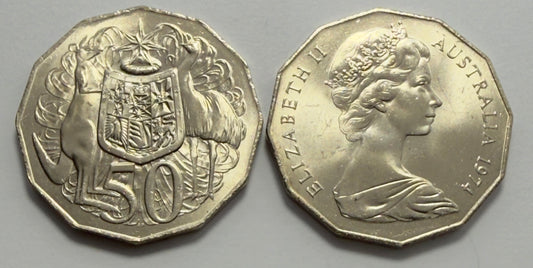 1974 50 Cent Coin - Uncirculated - Fifty Cent COA - 50c - comes in 2x2