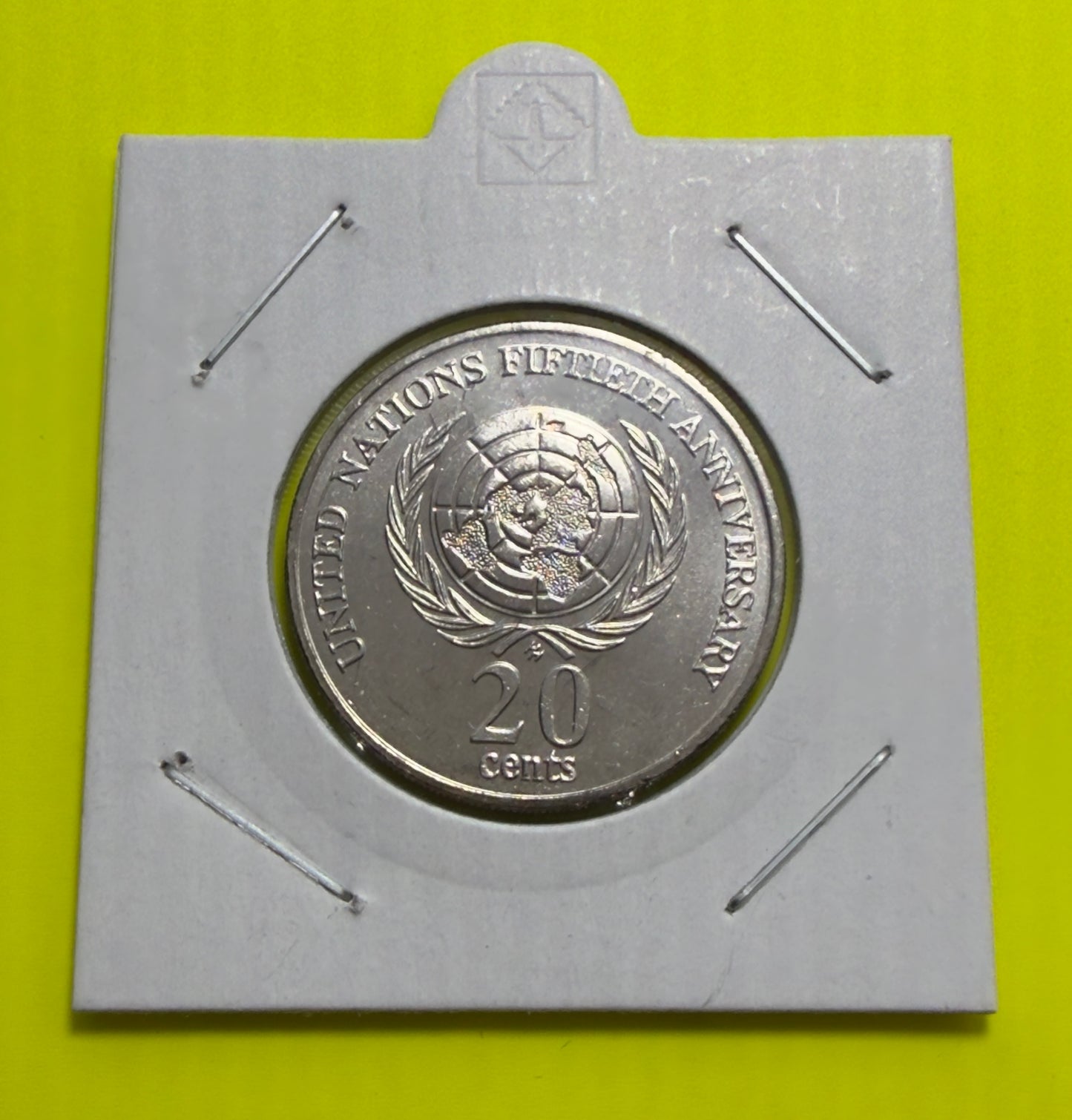 1995 20 Cent Coin - Uncirculated - United Nations Low 4.8 Million Minted