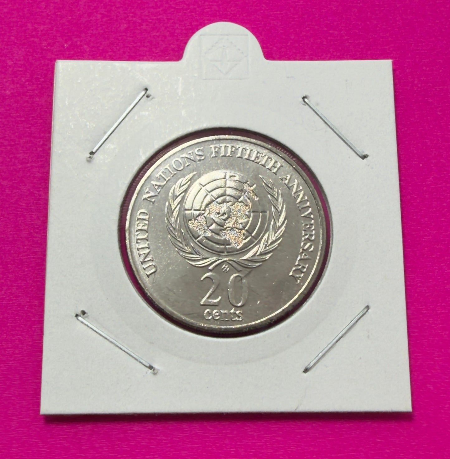 1995 20 Cent Coin - Uncirculated - United Nations Low 4.8 Million Minted