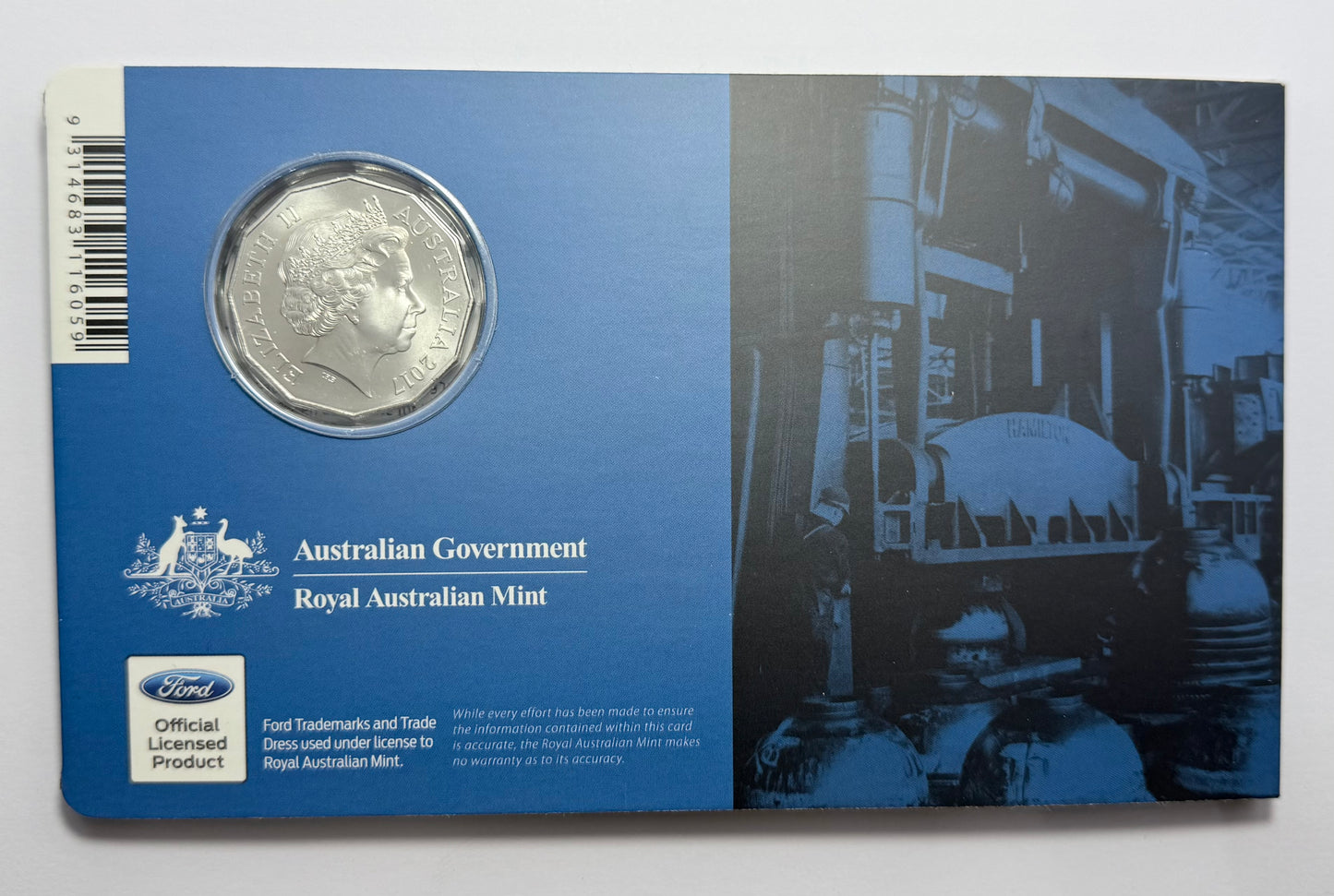 2017 50 Cent Coin - Ford - The Manufacturing Era - Only 10,000 Mintage